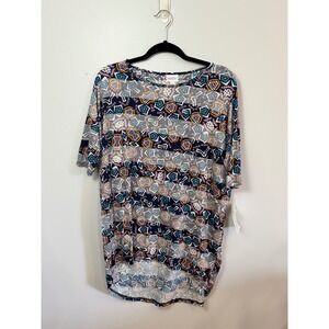 LuLaRoe Irma Tunic‎ Top Women's Small S Multicolor Geometric Pattern Tee Shirt